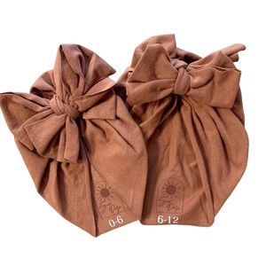 LEATHER BROWN BABY TURBAN